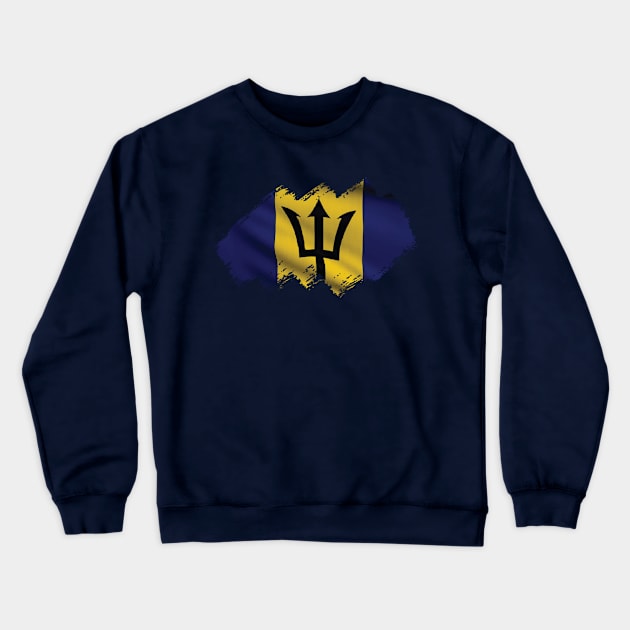 Flag of Barbados Crewneck Sweatshirt by Teemperor